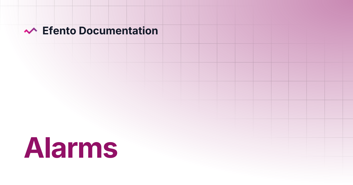 Alarms | Efento Cloud | Efento Documentation