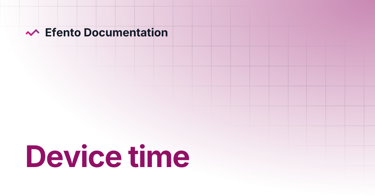 Device time | NB-IoT loggers | Efento Documentation