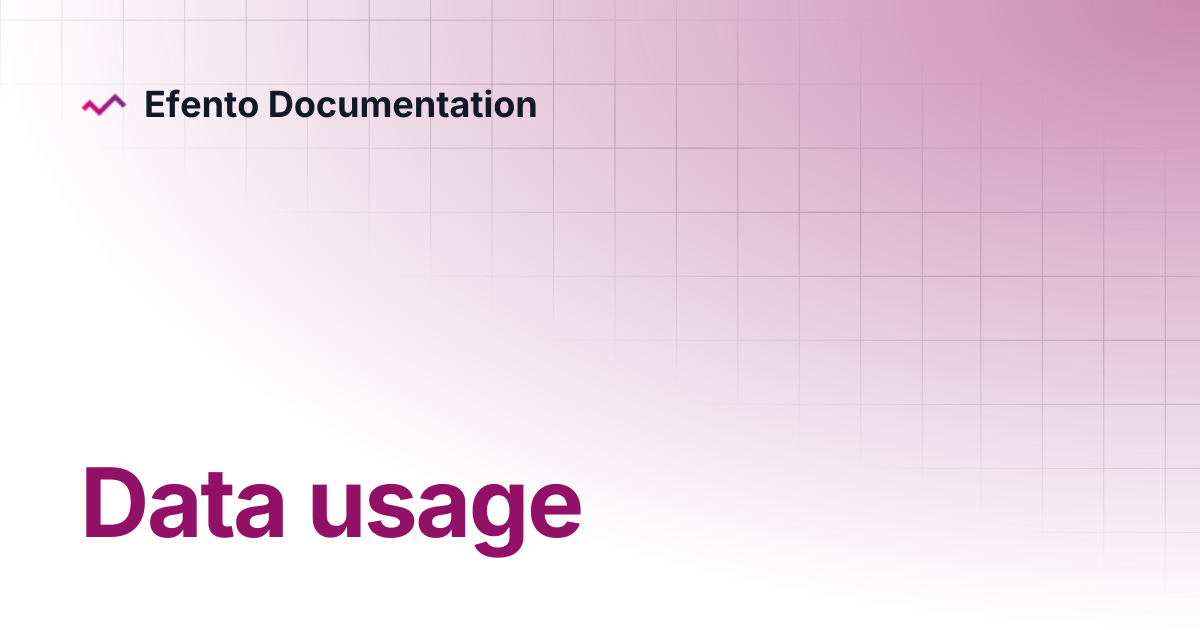 Data usage | NB-IoT loggers | Efento Documentation